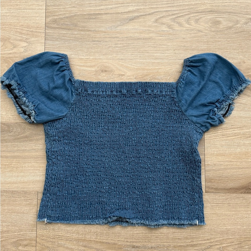 & Other Stories Smocked Crop Top Size 12